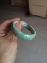 Load image into Gallery viewer, 50.5mm Certified Type A 100% Natural sunny apple green/brown oval Jadeite Jade bangle AZ134-1459
