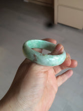 Load image into Gallery viewer, 50.5mm Certified Type A 100% Natural sunny apple green/brown oval Jadeite Jade bangle AZ134-1459