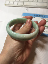 Load image into Gallery viewer, 58mm certified 100% natural Type A sunny green white jadeite bangle PD150-6263