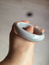 Load image into Gallery viewer, 58.5mm 100% natural type A certified light green/purple jadeite jade bangle W91-0734