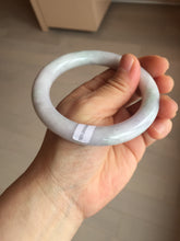 Load image into Gallery viewer, 58.3mm certified 100% natural light green/white/purple/red chubby round cut jadeite jade bangle BS36-(5567)