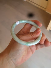 Load image into Gallery viewer, 57mm Certified Type A 100% Natural sunny green round cut Jadeite Jade bangle AK77-3296