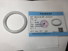 Load image into Gallery viewer, 59.2mm certified 100% natural type A light green/white/purple slim round cut jadeite jade bangle AM93-1359