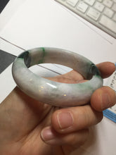 Load image into Gallery viewer, 58.5mm Certified 100% natural Type A green/purple chubby jadeite jade bangle PB97-8998