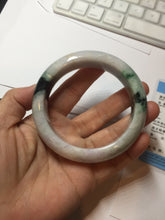 Load image into Gallery viewer, 58.5mm Certified 100% natural Type A green/purple chubby jadeite jade bangle PB97-8998