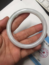 Load image into Gallery viewer, 59.2mm certified 100% natural type A light green/white/purple slim round cut jadeite jade bangle AM93-1359
