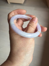 Load image into Gallery viewer, 52.7mm 100% Natural type A purple white carved and golden-painted Jadeite Jade bangle BP165-0271