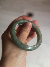 Load image into Gallery viewer, 54.6mm Certified 100% natural Type A green/gray jadeite jade bangle AE67-2865