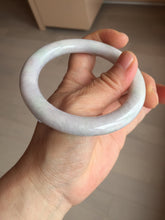 Load image into Gallery viewer, 58.3mm certified 100% natural light green/white/purple/red chubby round cut jadeite jade bangle BS36-(5567)