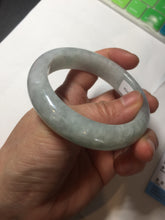 Load image into Gallery viewer, 54.9mm certified 100% natural Type A light green chubby jadeite jade bangle BK76-3784