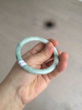 Load image into Gallery viewer, 57mm Certified Type A 100% Natural sunny green round cut Jadeite Jade bangle AK77-3296