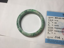 Load image into Gallery viewer, 56.7mm certified 100% natural Type A sunny green white jadeite bangle PD151-6268