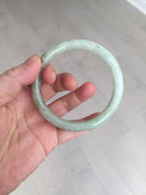 Load image into Gallery viewer, 58.4mm Certified Type A 100% Natural light green/brown round cut Jadeite Jade bangle AR107-4510