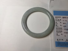 Load image into Gallery viewer, 55.5mm certified Type A 100% Natural light green/purple round cut Jadeite Jade bangle BK77-3787