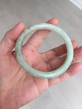 Load image into Gallery viewer, 58.4mm Certified Type A 100% Natural light green/brown round cut Jadeite Jade bangle AR107-4510