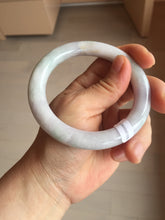 Load image into Gallery viewer, 58.3mm certified 100% natural light green/white/purple/red chubby round cut jadeite jade bangle BS36-(5567)