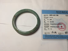 Load image into Gallery viewer, 62mm Certified Type A 100% Natural dark green red Jadeite bangle PD152-6271