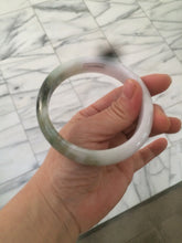 Load image into Gallery viewer, 60mm certified type A 100% Natural green/dark green/white jadeite jade bangle BG26-1711