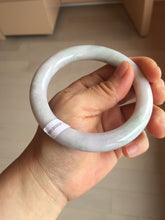 Load image into Gallery viewer, 58.3mm certified 100% natural light green/white/purple/red chubby round cut jadeite jade bangle BS36-(5567)
