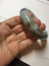 Load image into Gallery viewer, 58mm Certified 100% natural Type A green/purple chubby jadeite jade bangle PB98-8975