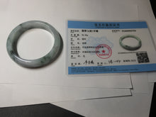Load image into Gallery viewer, 57mm Certified Type A 100% Natural sunny green/dark green Jadeite Jade bangle AM94-2724