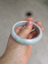 Load image into Gallery viewer, 58.5mm 100% natural type A certified light green/purple jadeite jade bangle W91-0734