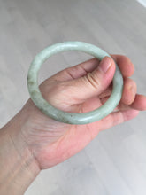 Load image into Gallery viewer, 58.4mm Certified Type A 100% Natural light green/brown round cut Jadeite Jade bangle AR107-4510