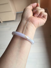 Load image into Gallery viewer, 52.7mm 100% Natural type A purple white carved and golden-painted Jadeite Jade bangle BP165-0271