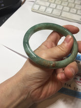 Load image into Gallery viewer, 62mm Certified Type A 100% Natural dark green red Jadeite bangle PD152-6271