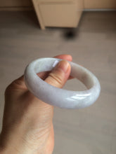 Load image into Gallery viewer, 56mm Certified type A 100% Natural purple/white chubby Jadeite bangle AZ133-9661