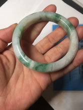 Load image into Gallery viewer, 53.7mm Certified 100% natural Type A sunny green purple jadeite jade bangle BQ35-4145