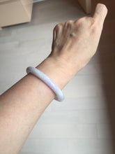 Load image into Gallery viewer, 52.7mm 100% Natural type A purple white carved and golden-painted Jadeite Jade bangle BP165-0271