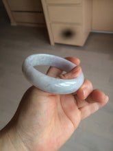 Load image into Gallery viewer, 56mm Certified type A 100% Natural purple/white chubby Jadeite bangle AZ133-9661