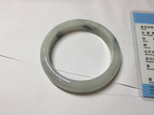 Load image into Gallery viewer, 58mm certified 100% natural Type A light green white jadeite bangle PD153-6312