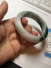 Load image into Gallery viewer, 58mm Certified 100% natural Type A green/purple chubby jadeite jade bangle PB98-8975