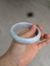 Load image into Gallery viewer, 58.5mm 100% natural type A certified light green/purple jadeite jade bangle W91-0734