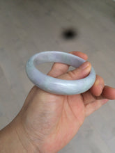 Load image into Gallery viewer, 58.5mm 100% natural type A certified light green/purple jadeite jade bangle W91-0734
