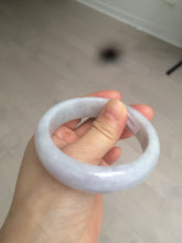 Load image into Gallery viewer, 56mm Certified type A 100% Natural purple/white chubby Jadeite bangle AZ133-9661