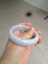 Load image into Gallery viewer, 56mm Certified type A 100% Natural purple/white chubby Jadeite bangle AZ133-9661