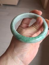 Load image into Gallery viewer, 56.5mm certified Type A 100% Natural sunny green/white Jadeite Jade bangle BS34-4429