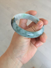 Load image into Gallery viewer, 57mm Certified Type A 100% Natural sunny green/dark green Jadeite Jade bangle AM94-2724
