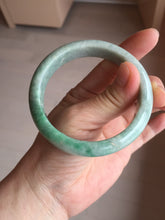Load image into Gallery viewer, 56.5mm certified Type A 100% Natural sunny green/white Jadeite Jade bangle BS34-4429
