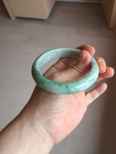 Load image into Gallery viewer, 56.5mm certified Type A 100% Natural sunny green/white Jadeite Jade bangle BS34-4429