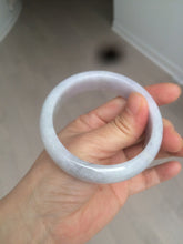 Load image into Gallery viewer, 56mm Certified type A 100% Natural purple/white chubby Jadeite bangle AZ133-9661