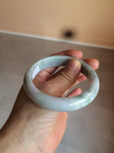Load image into Gallery viewer, 58.5mm 100% natural type A certified light green/purple jadeite jade bangle Y140-0720