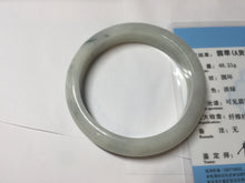 Load image into Gallery viewer, 58mm certified 100% natural Type A light green white jadeite bangle PD153-6312