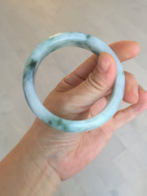 Load image into Gallery viewer, 57mm Certified Type A 100% Natural sunny green/dark green Jadeite Jade bangle AM94-2724