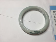 Load image into Gallery viewer, 55.5mm certified 100% natural Type A green white jadeite bangle PD154-6315