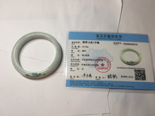 Load image into Gallery viewer, 55.5mm certified 100% natural Type A green white jadeite bangle PD154-6315