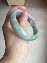 Load image into Gallery viewer, 60.2mm certified type A 100% Natural green/black/red chubby Jadeite Jade bangle B119-9123